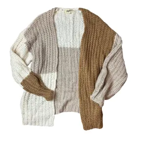 HAPTICS COLORBLOCK CARDIGAN 38  MEDIUM