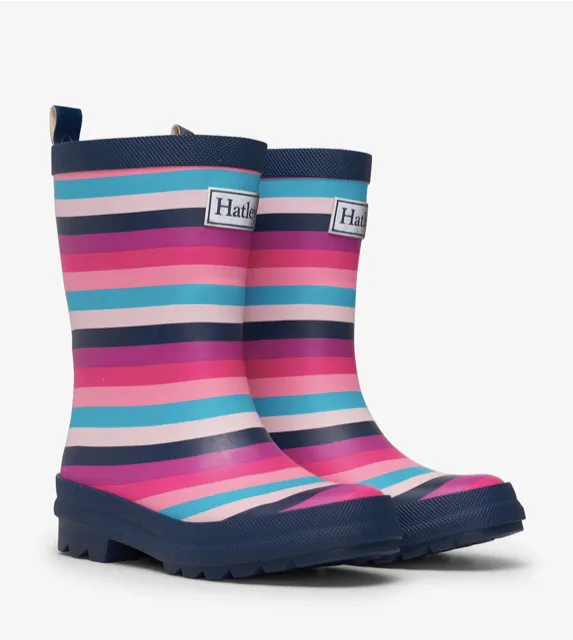 Hatley Pretty Strippes Matte Rain Boots