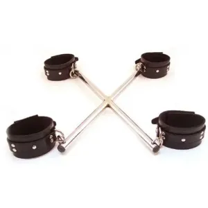 Hog Tie Ankle and Wrist Cuffs with X-shaped Rod Hog Tie