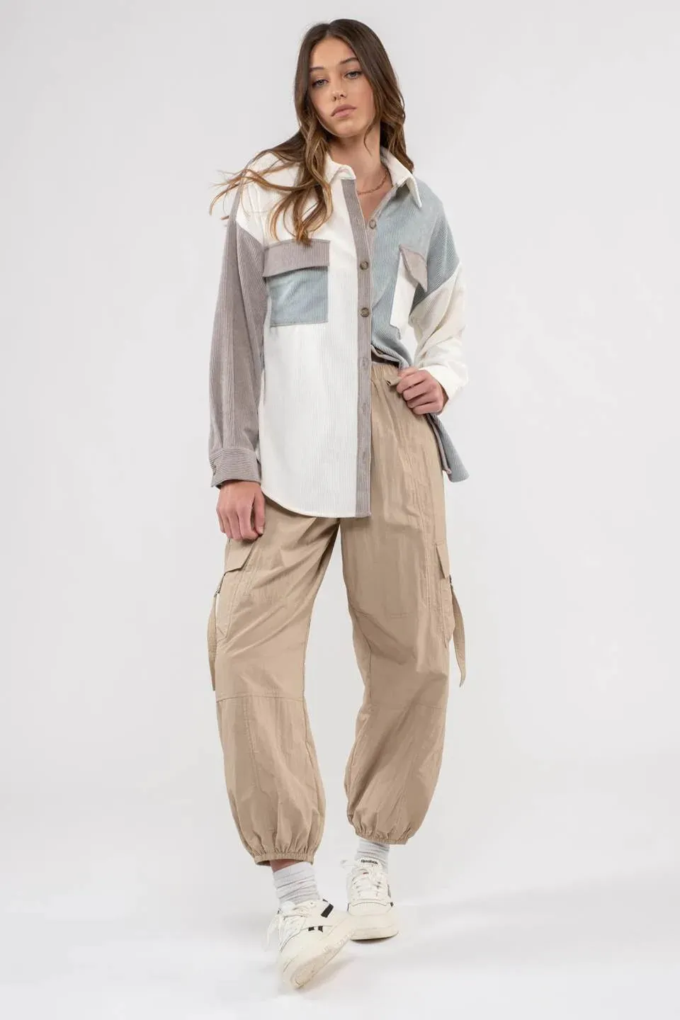 I'm The One Colorblock Shacket- Multiple Colors Available