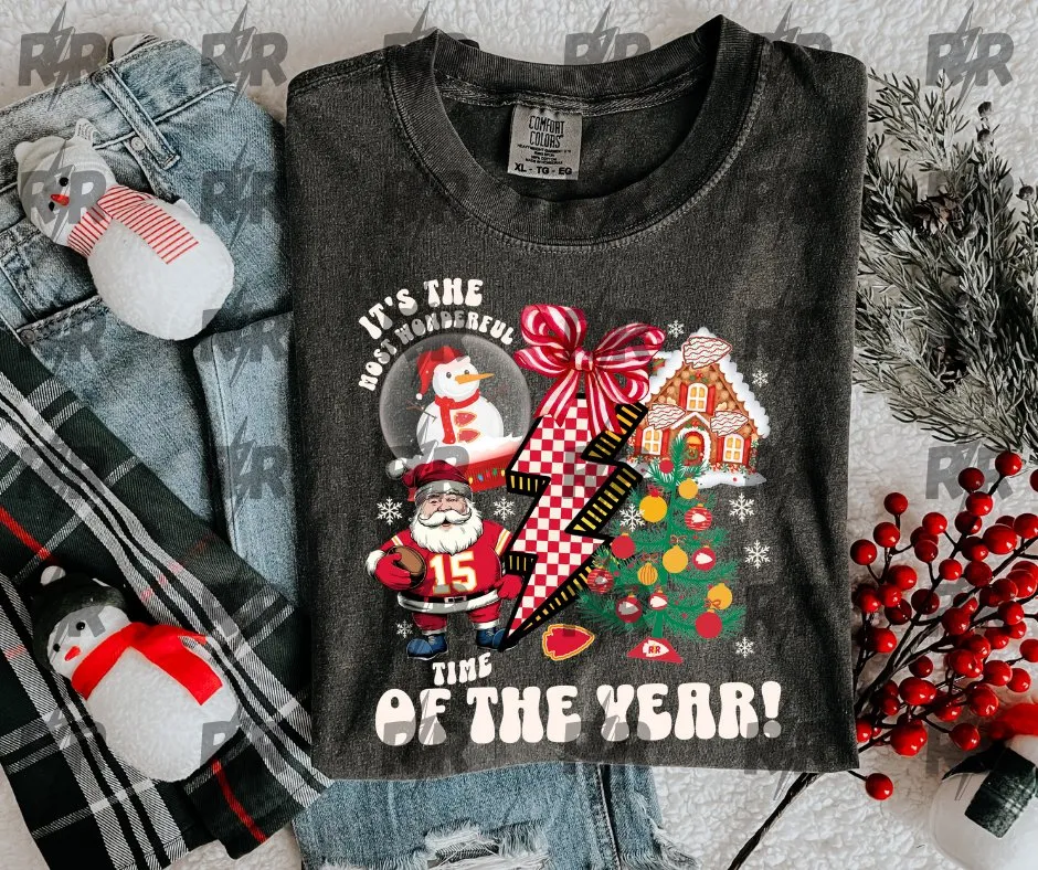 It's The Most Wonderful Time of The Year KC Collage Grey Tee