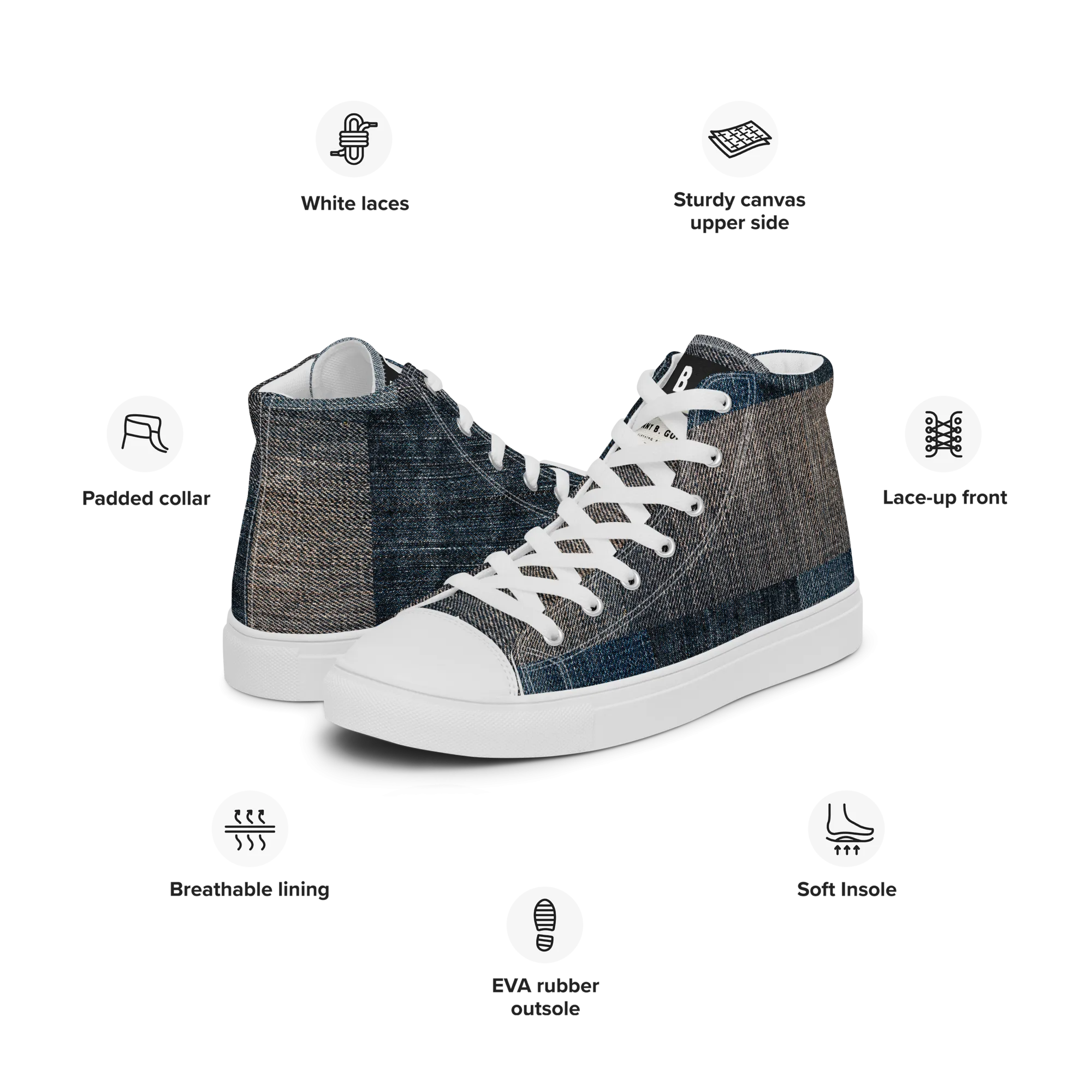 Jailbirds Men’s high canvas shoes