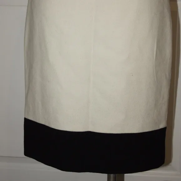J.Crew Colorblock Pencil Skirt Black White