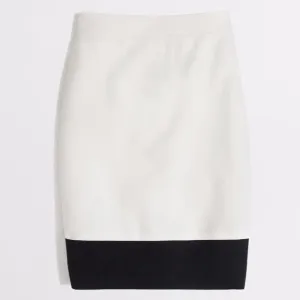 J.Crew Colorblock Pencil Skirt Black White