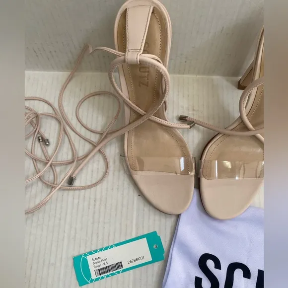 Jessie Vinyl &amp; Nappa Leather Sandal NWT Size 6.5 Revolve