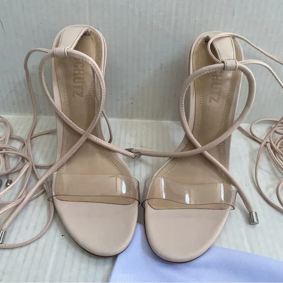 Jessie Vinyl &amp; Nappa Leather Sandal NWT Size 6.5 Revolve