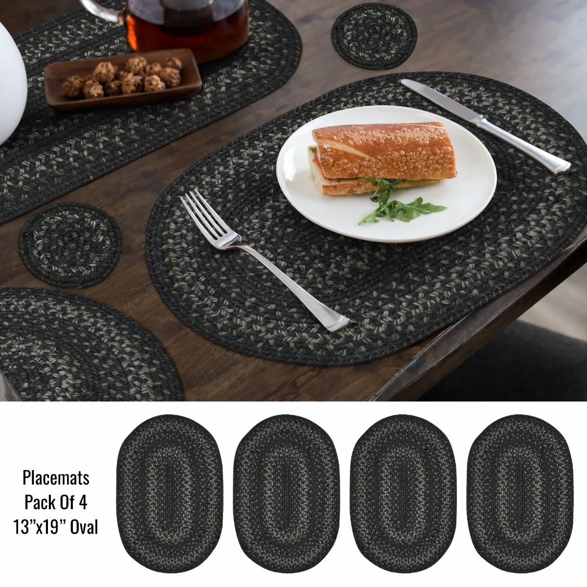 Jet Black Braided Accessories