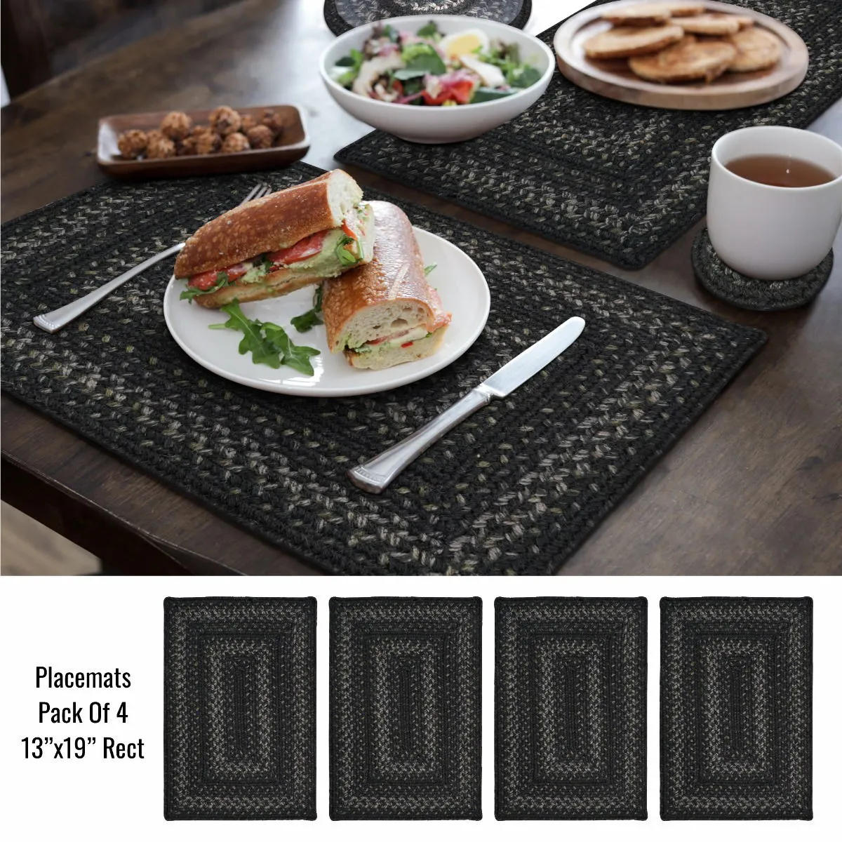 Jet Black Braided Accessories