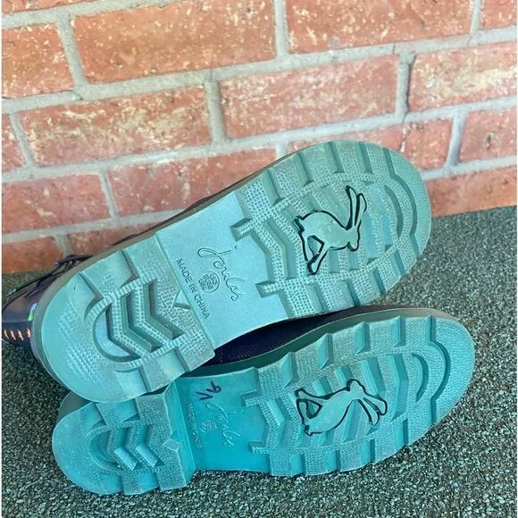 Joules Kids Rain Boots Blue Green Dinosaur Size 4