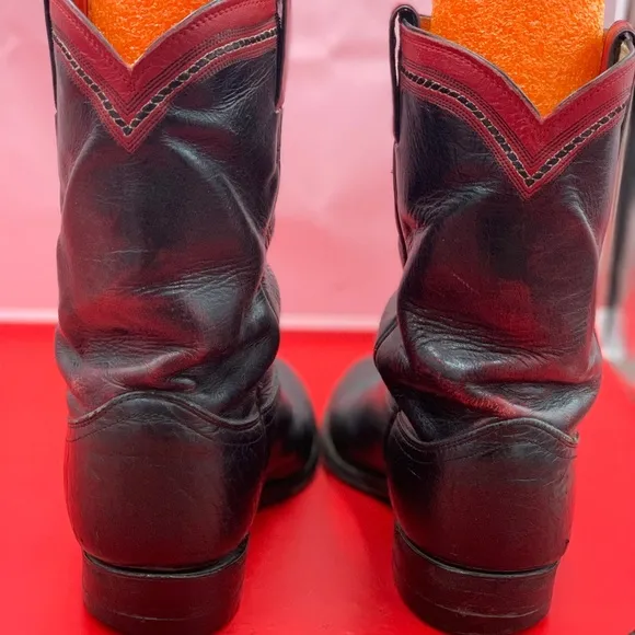 Justin vintage logo cowboy boots