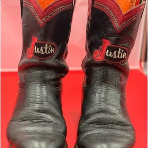 Justin vintage logo cowboy boots