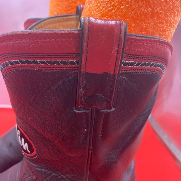 Justin vintage logo cowboy boots