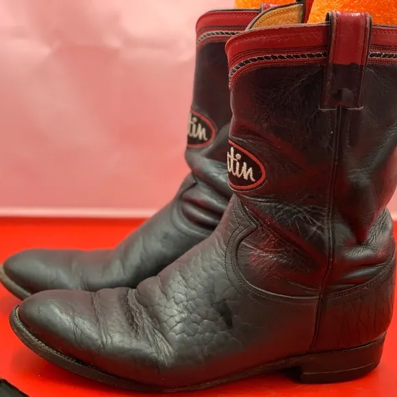 Justin vintage logo cowboy boots