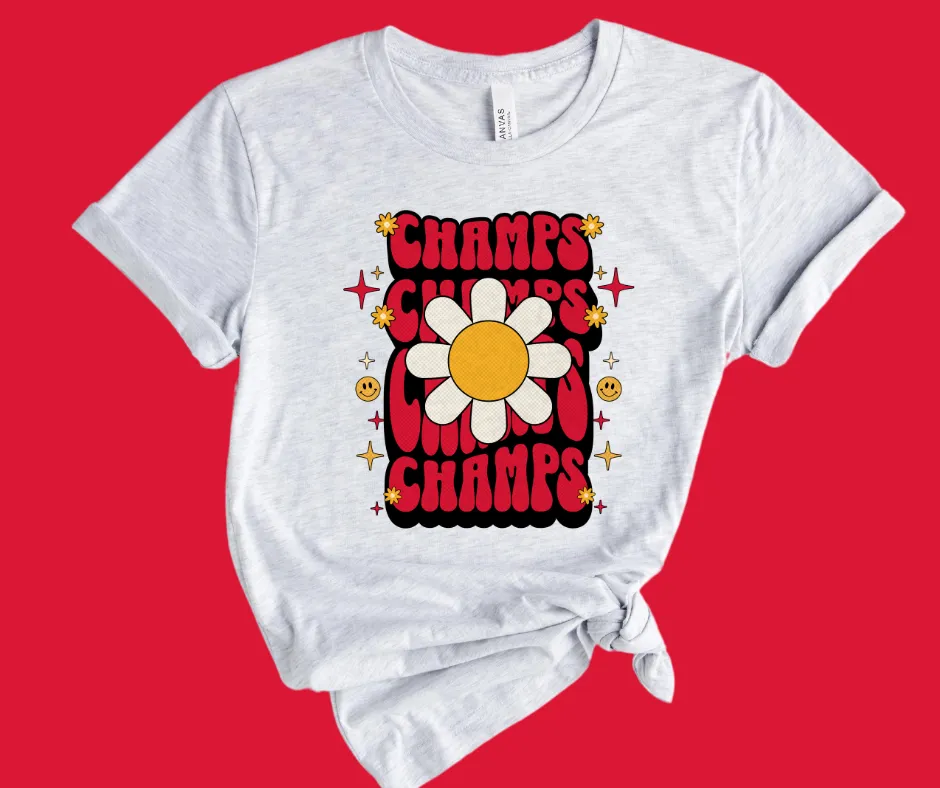KC Champs Repeat Ash Tee