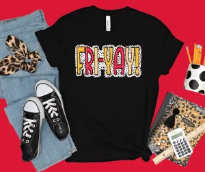 KC Colored FRI-YAH Dot Black Tee