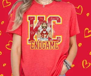 Kelce Heart Hands Heather Red Graphic Tshirt