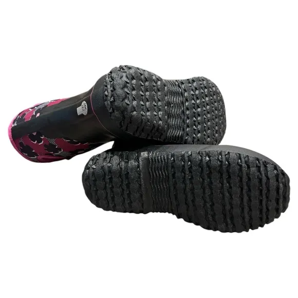 Kids’ Grasp waterproof insulated rain boot 2 33 “petal” black pink floral NEW
