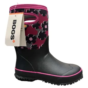 Kids’ Grasp waterproof insulated rain boot 2 33 “petal” black pink floral NEW