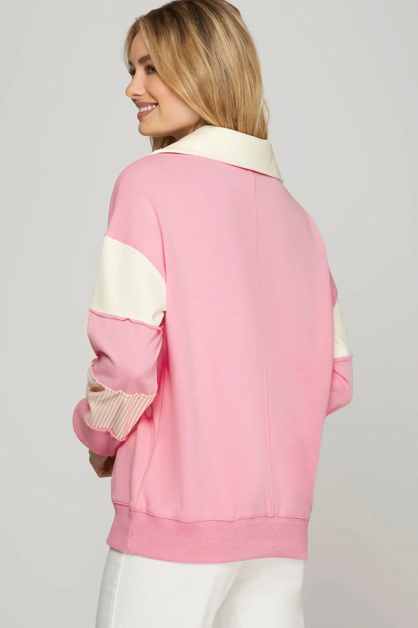 Larkin Colorblock Pink Top