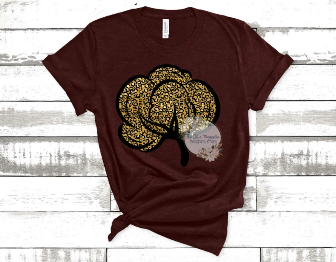 Leopard Cotton Boll Tee Wholesale