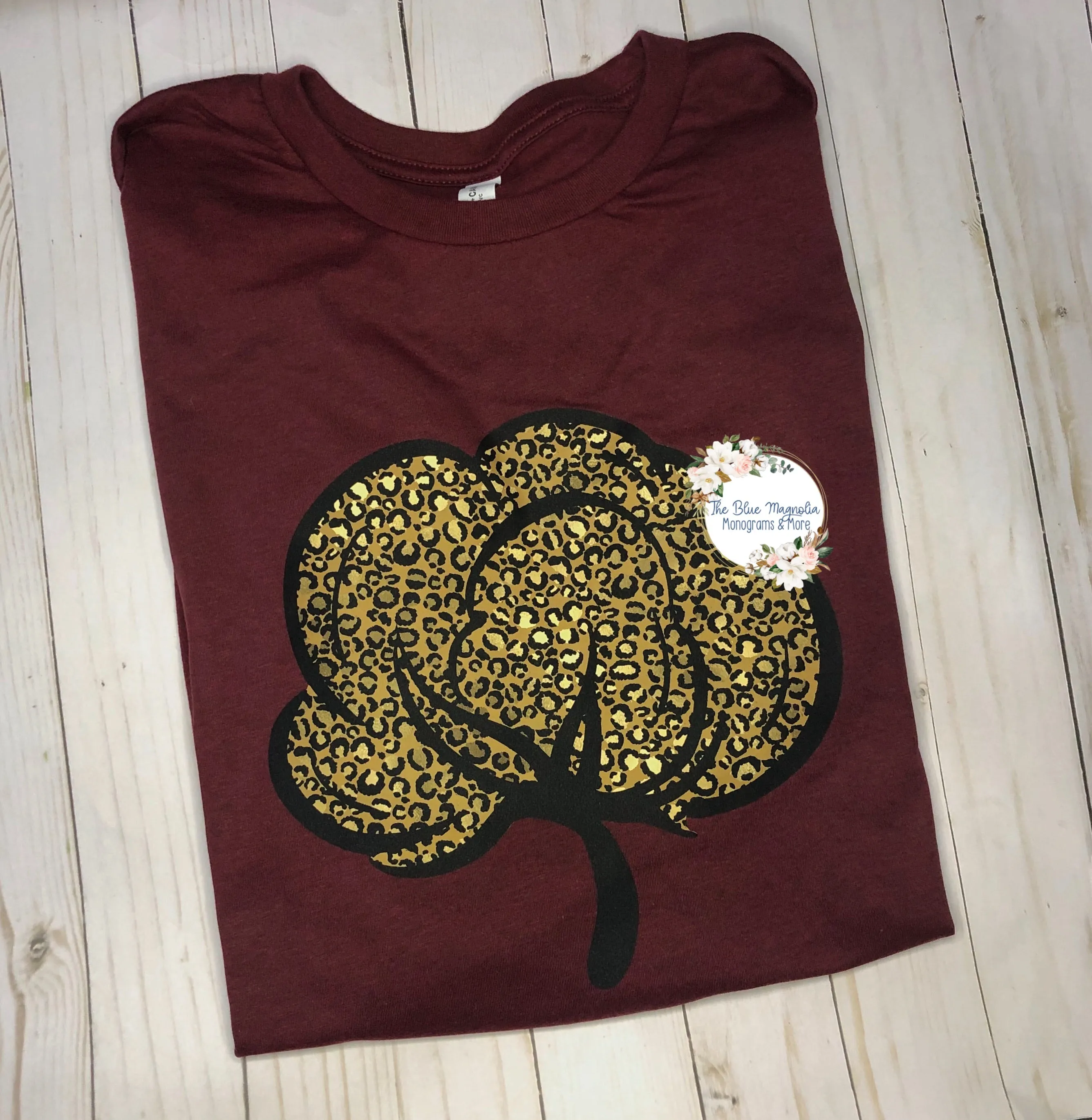 Leopard Cotton Boll Tee Wholesale