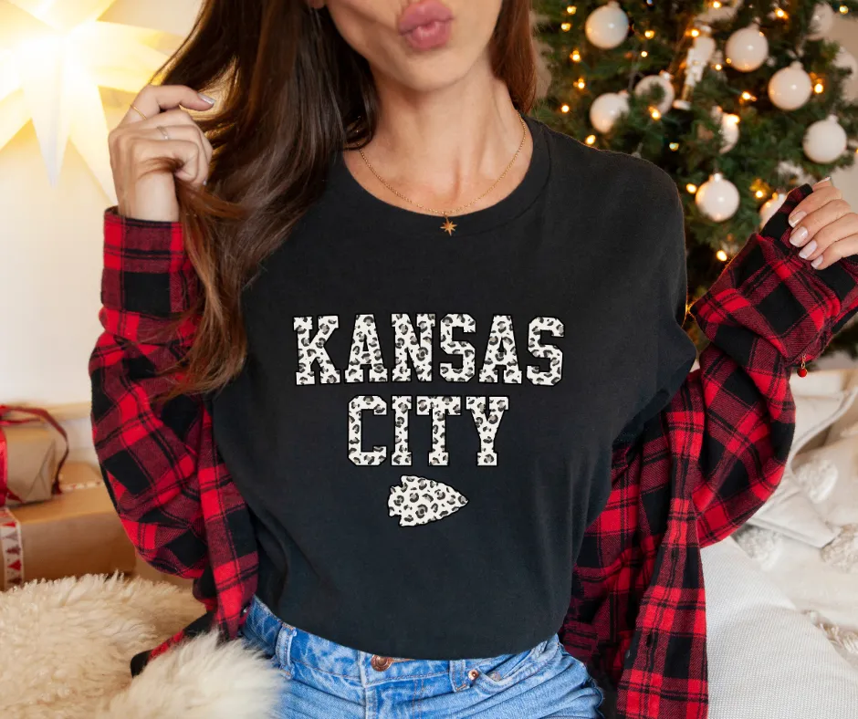 Leopard Kansas City Black Tee
