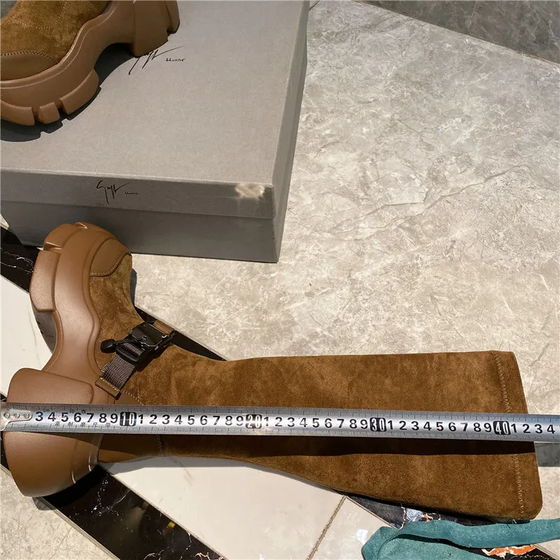 Lisa-100 Knee-High Crepper Boots