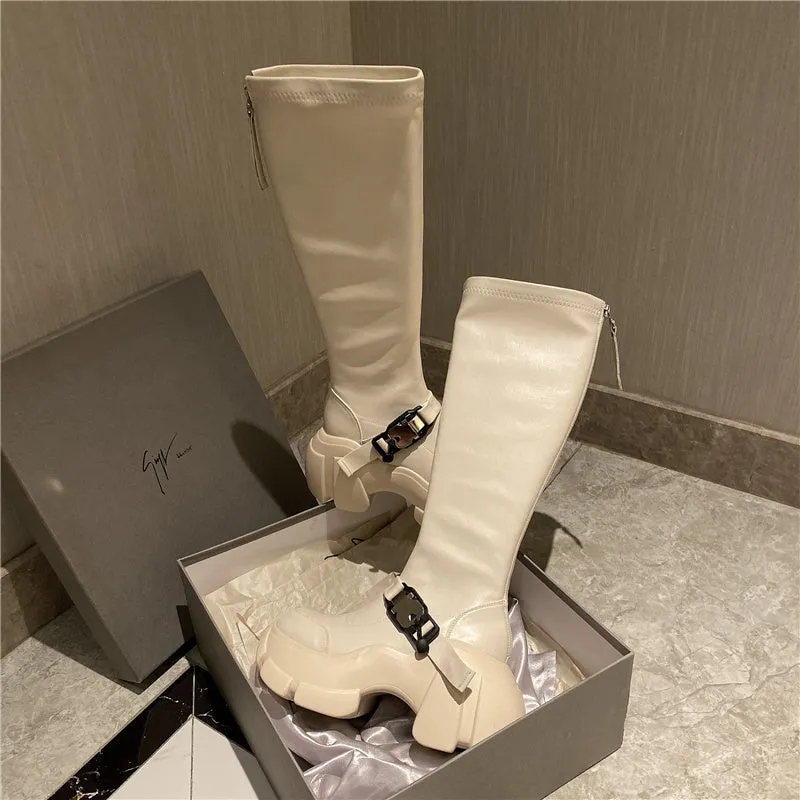 Lisa-100 Knee-High Crepper Boots