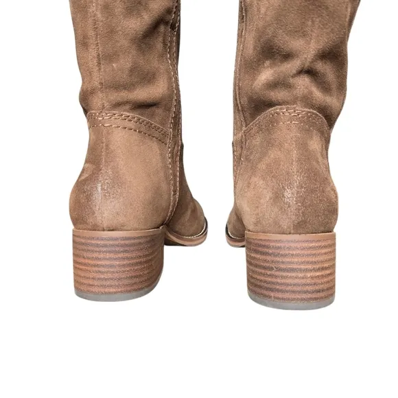Lucky Brand Hybiscus Extra Wide Calf Riding Boots Desert Palm Brown Size 7
