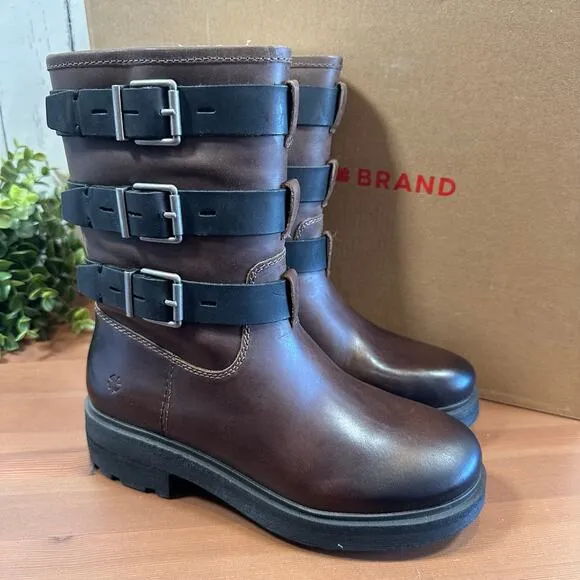 Lucky Brand Women's Cheviss Moto Lug Sole Boots Size 5