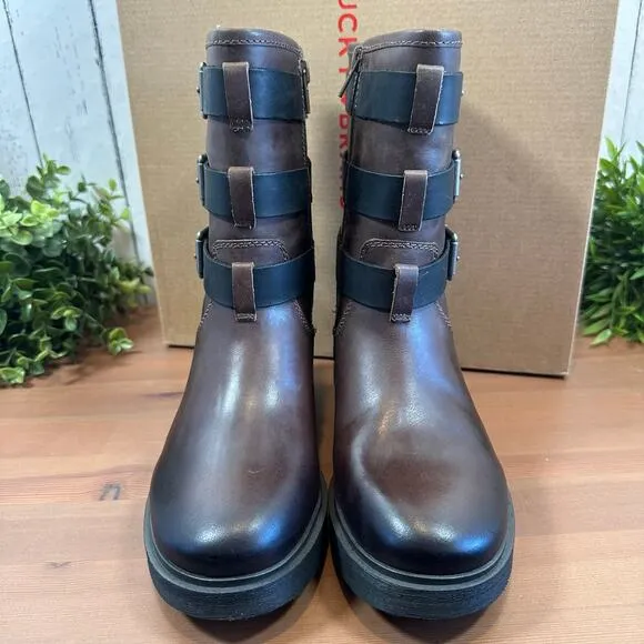 Lucky Brand Women's Cheviss Moto Lug Sole Boots Size 5
