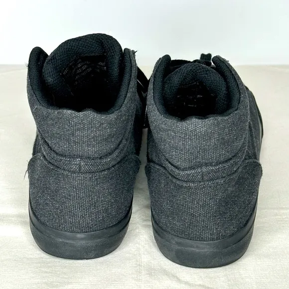 Lugz Men’s‎ Grayish Black Canvas Lace-up High-top Sneakers Sz 8