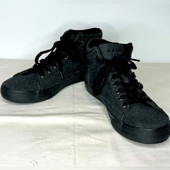 Lugz Men’s‎ Grayish Black Canvas Lace-up High-top Sneakers Sz 8