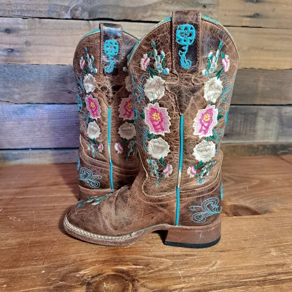 Macie Bean Little Girls'‎ Honey Bunch Western Boots - Square Toe size 9