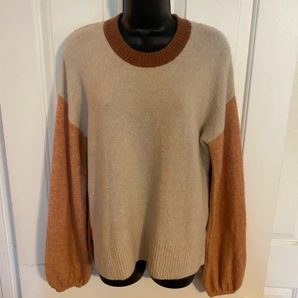 “MADEWELL” Colorblock Payton Pullover Sweater