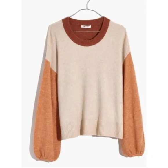 “MADEWELL” Colorblock Payton Pullover Sweater