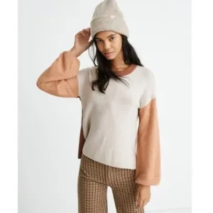 “MADEWELL” Colorblock Payton Pullover Sweater