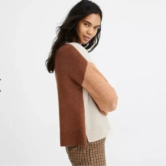 “MADEWELL” Colorblock Payton Pullover Sweater
