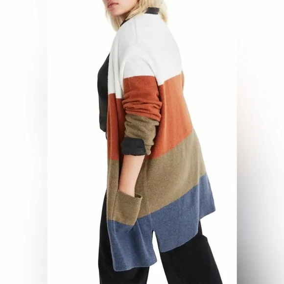 Madewell Kent Colorblock Long Cardigan