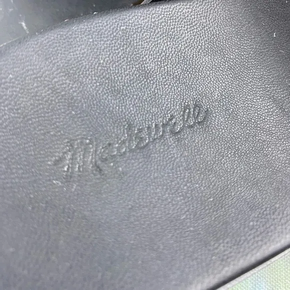 Madewell The Dee Double-Strap Slide Sandal in Black Size 9.