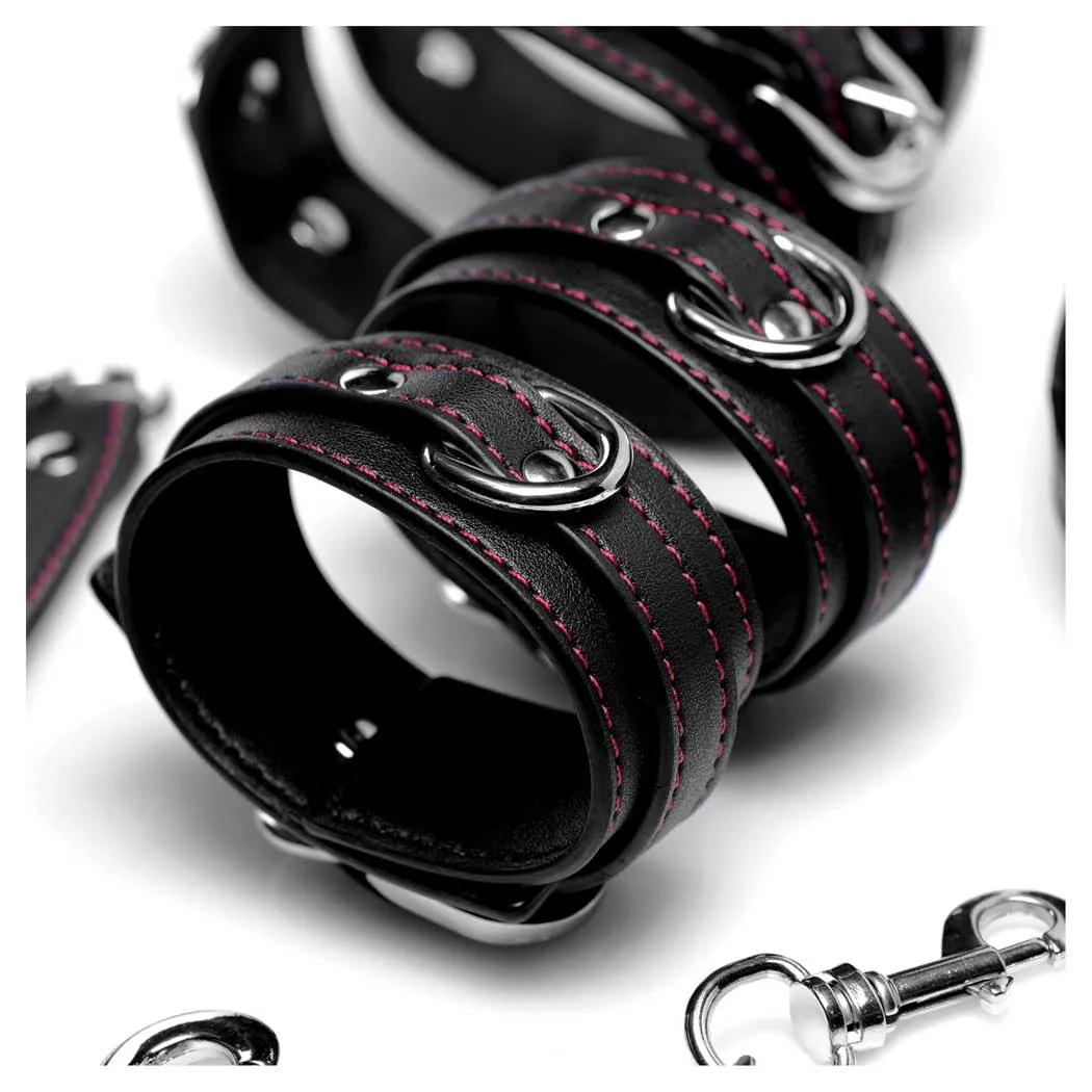 Master Series Kinky Clutch Black Bondage set with Carrying Case