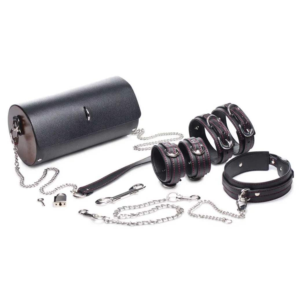 Master Series Kinky Clutch Black Bondage set with Carrying Case