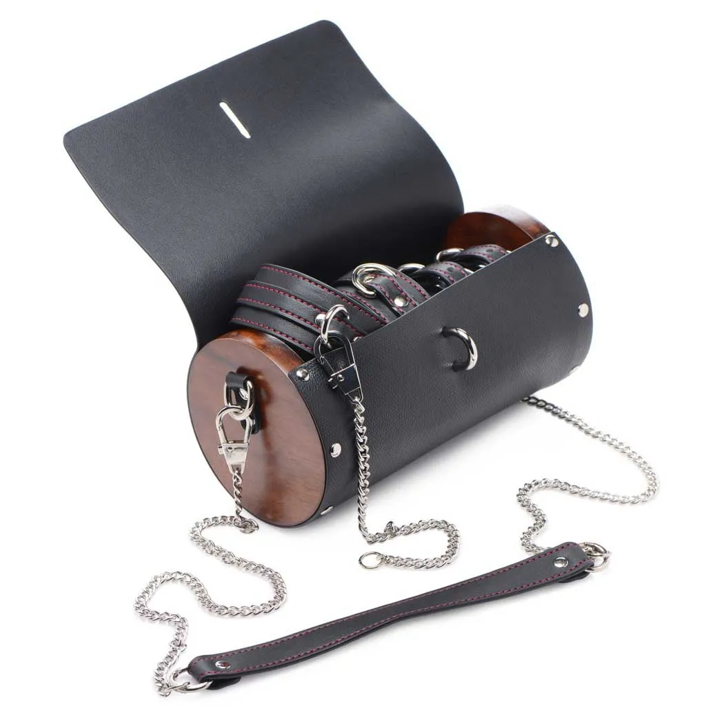 Master Series Kinky Clutch Black Bondage set with Carrying Case