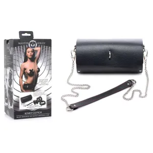 Master Series Kinky Clutch Black Bondage set with Carrying Case