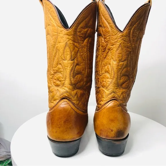 Masterson Rb8250 Walnut Deertan Leather Pull-On Western Boots SZ 11D  R2