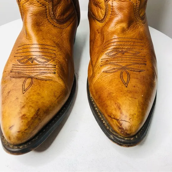 Masterson Rb8250 Walnut Deertan Leather Pull-On Western Boots SZ 11D  R2