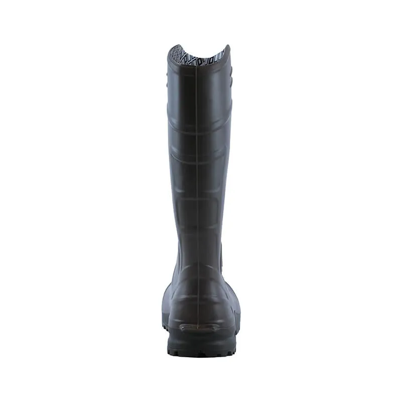 Men's CSA Approved Safety Boots - Waterproof PU Steel Toe Rubber Boots ASTM F2413-18 Acid & Oil Resistant-Brown