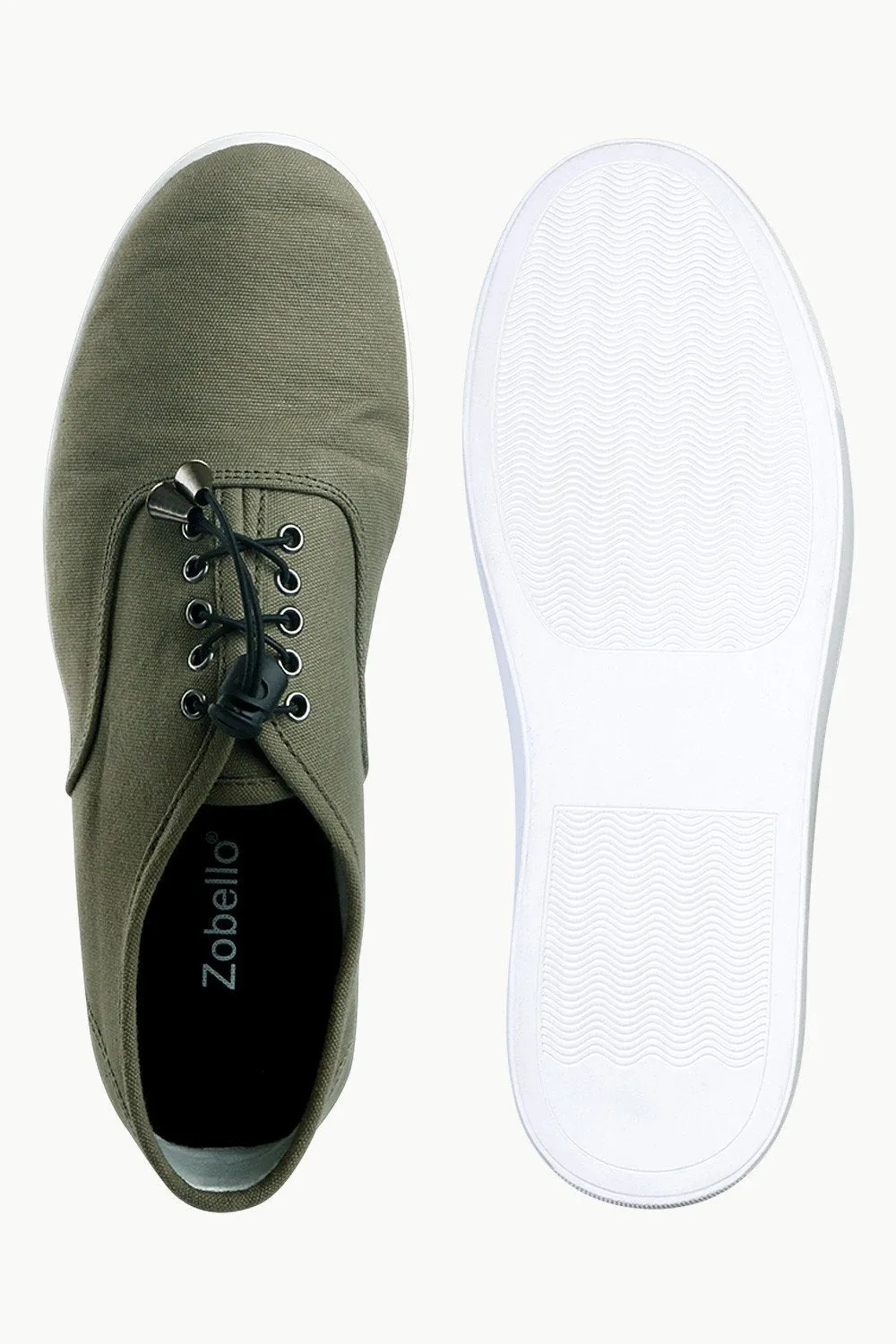Men's Elastic Tassel Green Boat Shoes