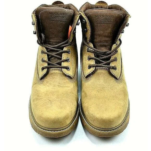 Men's Muck Boot Company Premium 6'' Nubuck Waterproof Boots LTH-901M ‎ Size 13M