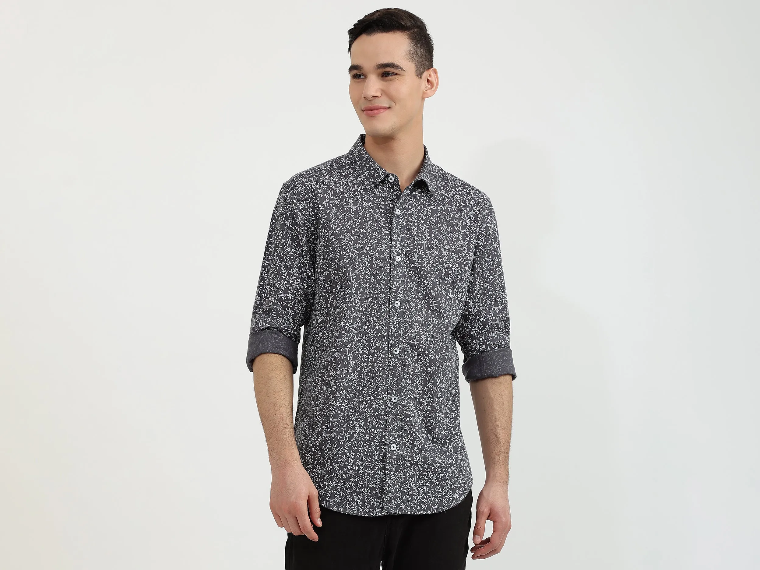 Mens Slim Fit Printed Shirt